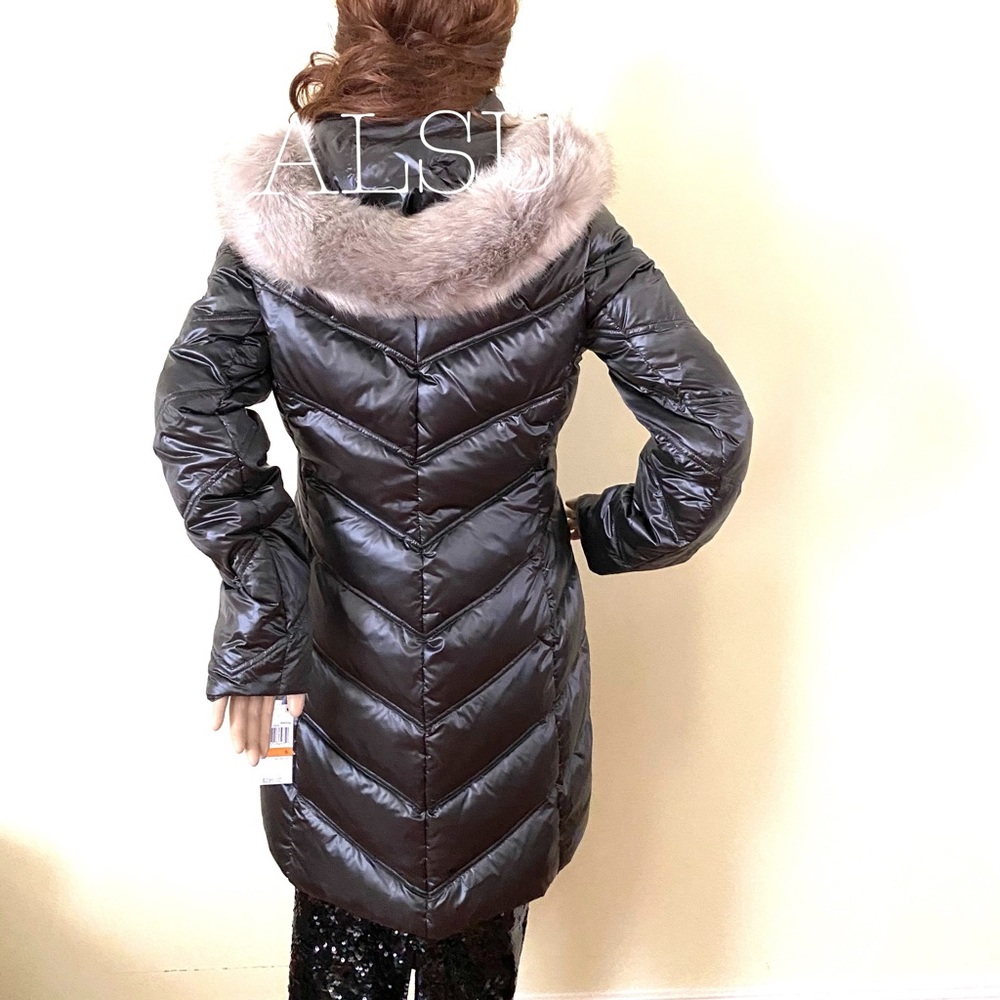 🔥SALE!🔥 Michael Kors Faux-Fur-Trim Hooded Down Puffer Coat Women's Size XS - Picture 6 of 15